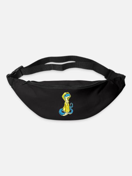 Schlange Regenjacke - Gürteltasche - Schwarz