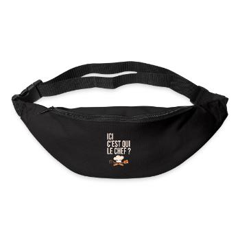 cuisine c est qui le chef humour cuisinier - Sac banane - noir - Devant