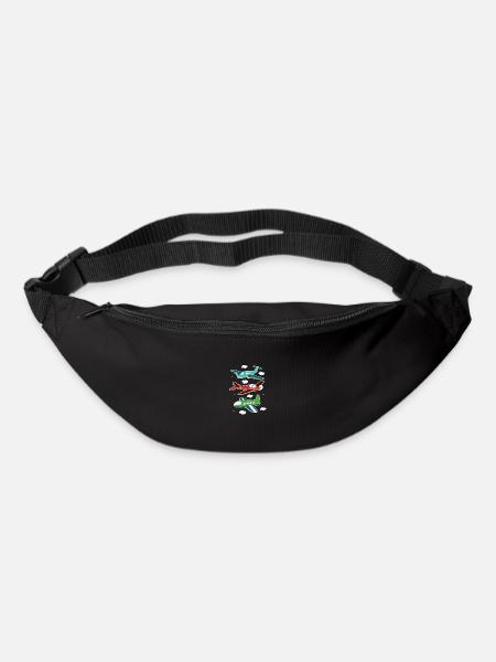 Flugzeuge Kinder Flieger Pilot Himmel Wolken Shirt - Gürteltasche - Schwarz