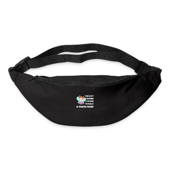 Ceci est mon costume humain Tooth Fairy vraie citation - Sac banane - noir - Devant