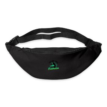 Une fille aime jouer au badminton Shuttlecock - Sac banane - noir - Devant