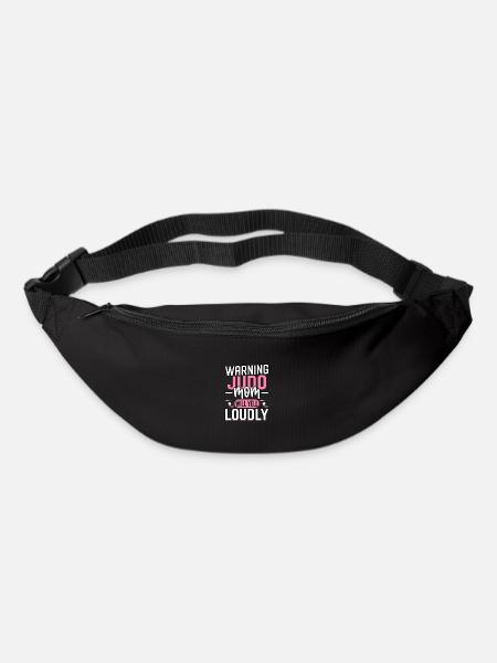 Warnung: Judo-Mama wird laut schreien - Gürteltasche - Schwarz