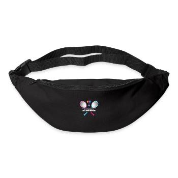 Badminton Quote Cool Retro Hobby Badminton Sports - Sac banane - noir - Devant