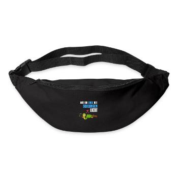 Reptilien Jungs Tierliebhaber Geschenk Schlange - Gürteltasche - Schwarz - Vorne