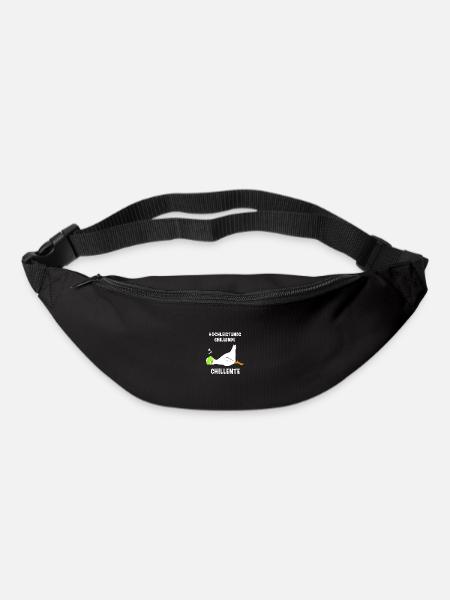 Ente lustig faul Spruch - Gürteltasche - Schwarz