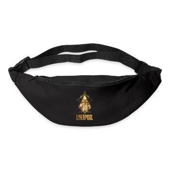 Liverpool Angleterre Ville Skyline Gold Home Amour - Sac banane - noir - Devant
