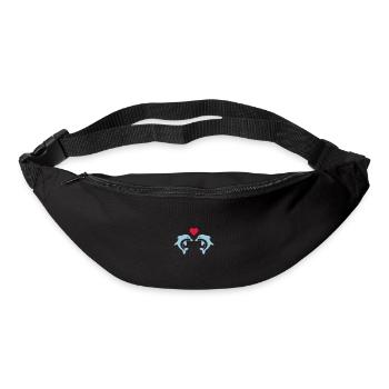 dolphin love 02 - Gürteltasche - Schwarz - Vorne