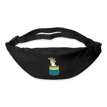 Papagei Vogel Geschenk Süßes Brusttasche Kakadu - Gürteltasche - Schwarz - Vorne