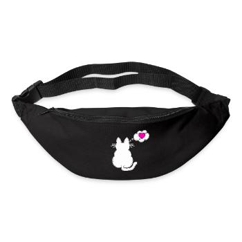 Love my cat & my cat loves me - Bum bag - black - Front