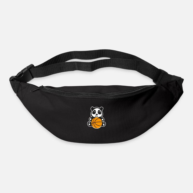 Panda mignon de basket-ball de basketball - Sac banane - noir