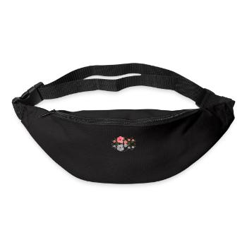 Hibiscus with graphics - tropical flower - Africa - Bum bag - black - Front