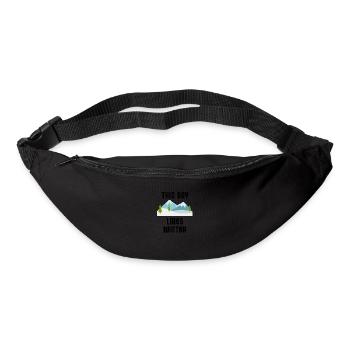 Garçon aime la saison hivernale, les montagnes, la - Sac banane - noir - Devant