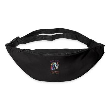 Mein Pferd hält mich auf Trab - Gürteltasche - Schwarz - Vorne