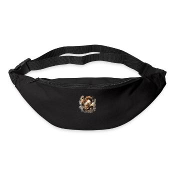 Drache mystisch Lindwurm Monster Ungeheuer Biest - Gürteltasche - Schwarz - Vorne