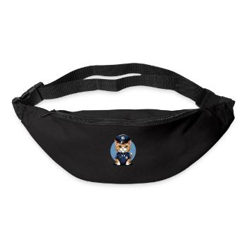 Katzen Polizist Cat Cop Geschenk Polizei - Gürteltasche - Schwarz - Vorne