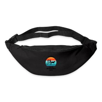Kutscher Kutsche Pferdekutscher Kaffee - Gürteltasche - Schwarz - Vorne