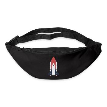 Rocket space gift idea - Bum bag - black - Front