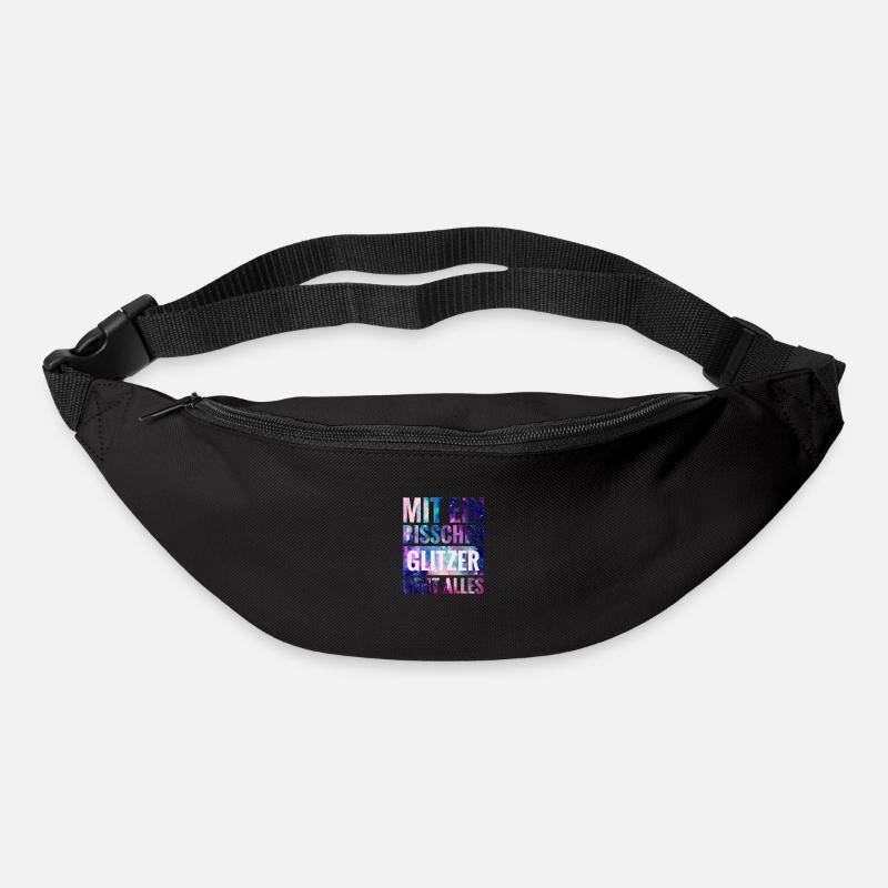 Mit ein Bisschen Glitzer geht alles - Gürteltasche - Schwarz