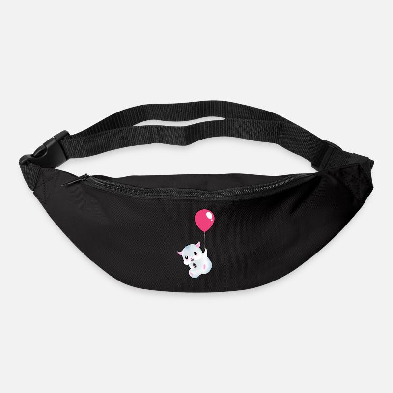 A Hamster Hanging On A Balloon - Bum bag - black