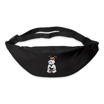 Karate Fighting Dog Judo Dog Fighter Martial Arts - Bum bag - black - Front