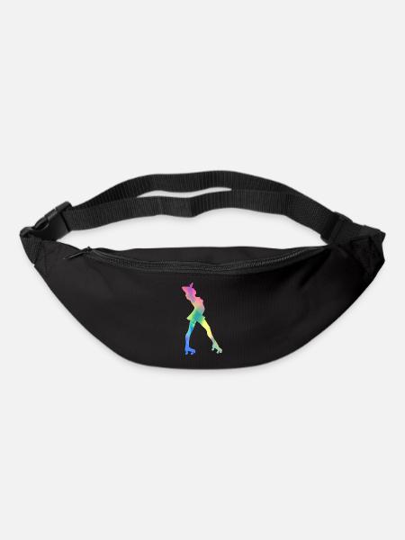 Girl rollerblading inline skating rollerblading - Bum bag - black