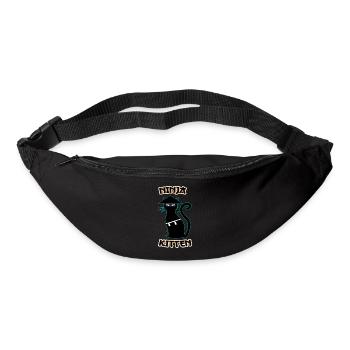 Ninja Katze Samurai Mieze Assassin Kätzchen Miau - Gürteltasche - Schwarz - Vorne