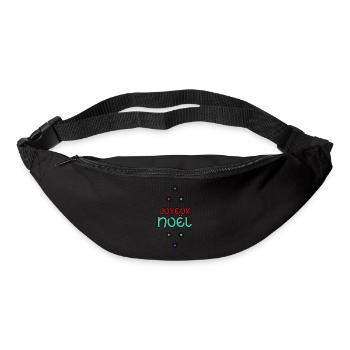 NOËL. JOYEUX NOËL. MERRY CHRISTMAS. NOUVEL AN - Sac banane - noir - Devant