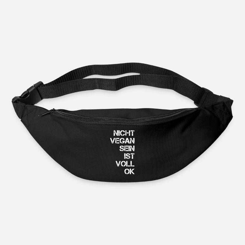 Nicht vegan sein ist voll OK - Gürteltasche - Schwarz