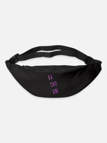 Fashion- Schriftzug magenta - Gürteltasche - Schwarz