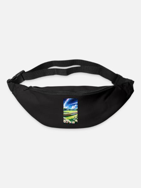 Landscape with 4 Areas, Generative AI - Bum bag - black