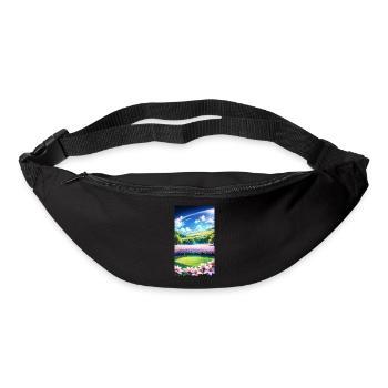 Landschaft mit 4 Bereichen, Generative KI - Gürteltasche - Schwarz - Vorne