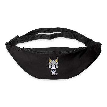 Kawaii Anime Vampire Wolf - Sac banane - noir - Devant