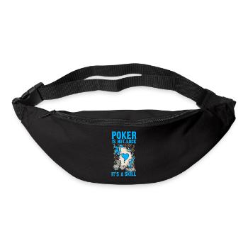Le poker n’est pas de la chance, c’est une compétence - Sac banane - noir - Devant