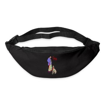 Hund - Gürteltasche - Schwarz - Vorne