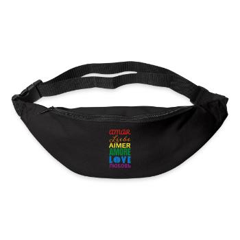 Love Rainbow Languages - Bum bag - black - Front