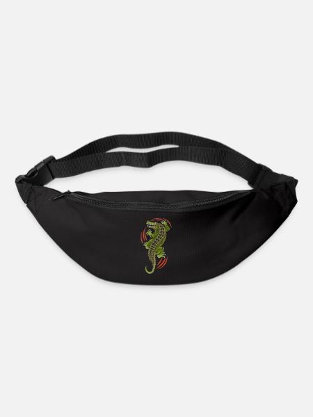 Aligator Krokodil Reptil - Gürteltasche - Schwarz