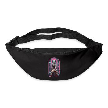 Pastel Goth Anime Kawaii E-Girl Style urbain - Sac banane - noir - Devant