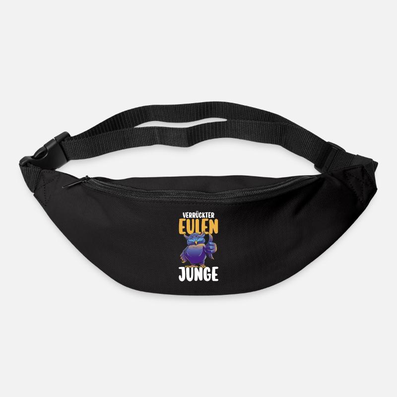 Eulen - Gürteltasche - Schwarz
