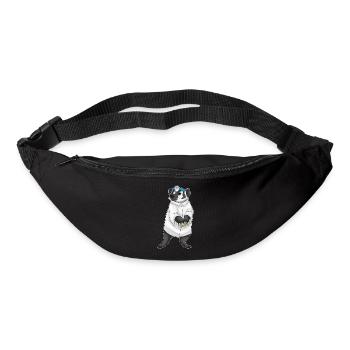 Dachs Arzt Arztkittel - Gürteltasche - Schwarz - Vorne