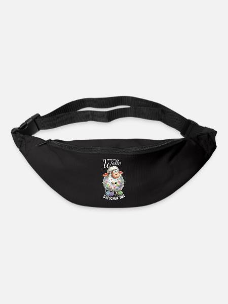 Komme was Wolle ich Schaf das lustiger Spruch Wort - Gürteltasche - Schwarz
