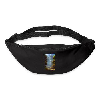Overgrown dystopian sci fi world - Bum bag - black - Front