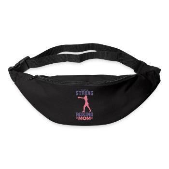 Juste une maman boxeuse forte - Sac banane - noir - Devant