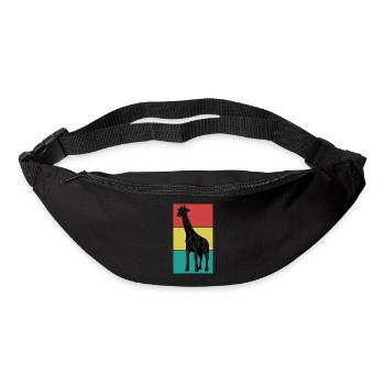 GIRAFFE on a colored background - Bum bag - black - Front