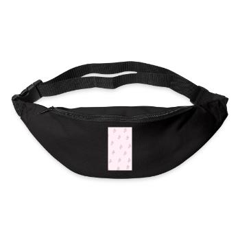 Bouquet de fleurs aquarelles roses - Sac banane - noir - Devant