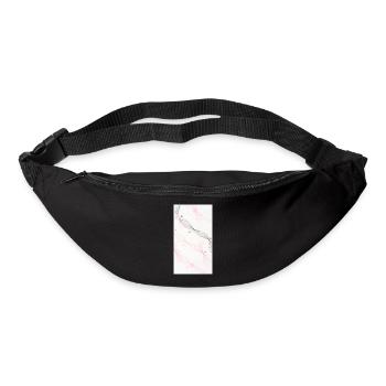 Bouquet de fleurs aquarelles roses - Sac banane - noir - Devant