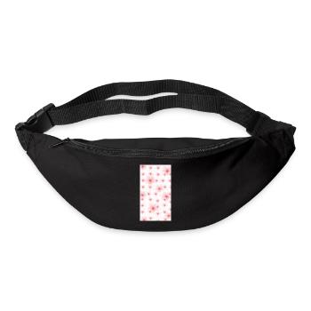 Bouquet de fleurs aquarelles roses - Sac banane - noir - Devant