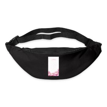 Bouquet de fleurs aquarelles roses - Sac banane - noir - Devant