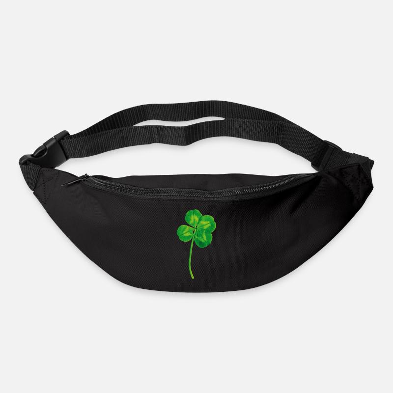 Echter Glücksklee - Gürteltasche - Schwarz