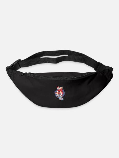Santa skateboard skateboard Noël - Sac banane - noir