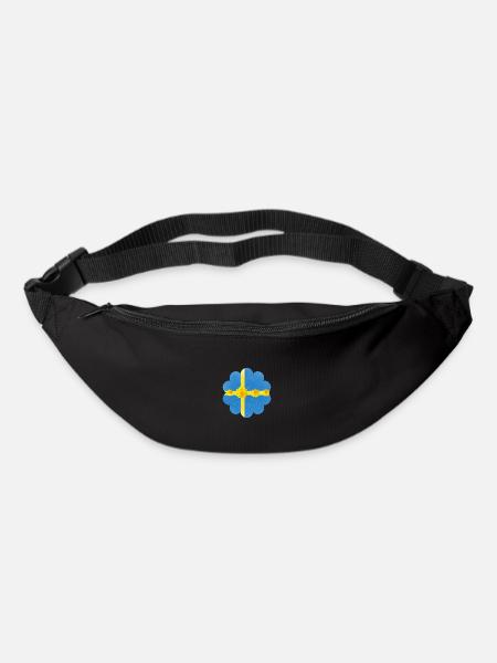 Sweden Dandelion Blossoms Sweden Flag - Bum bag - black